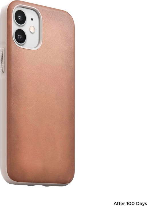 Actual product image Nomad Rugged Case Natural Leather iPhone 12 Mini (Apple iPhone 12 mini)