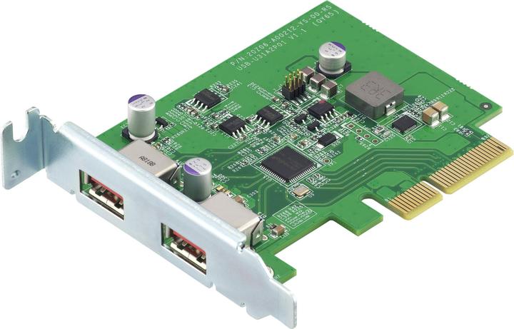 Actual product image QNAP Dual-port, USB3.2 Gen 2, PCIe expansion card