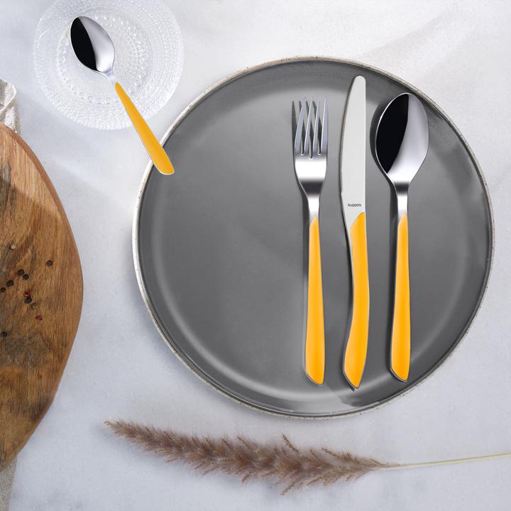 Immagine prodotto Kuppels Set di posate 24 pezzi giallo senape 2294 Prisma (24 Pezzo/i, Set di posate)