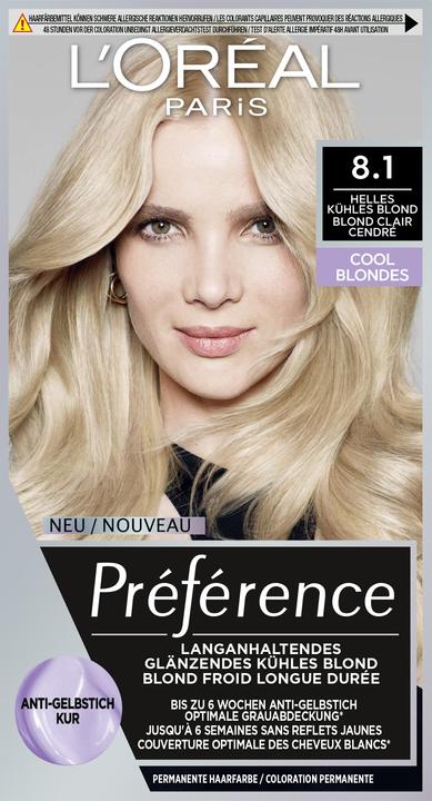 Produktbild L'Oréal Paris Preference Cool Blondes (8.1 Helles Kühles Blond)