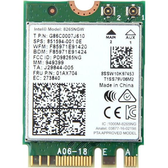 Dell Wireless Card M.2 INTEL8265 WW, Netzwerkkarte