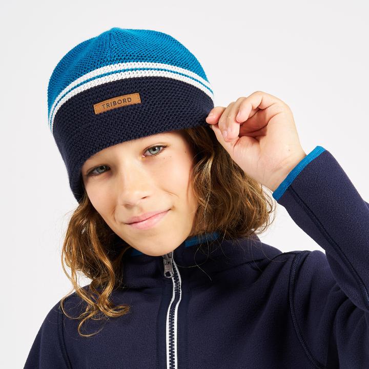 Image du produit Tribord Bonnet de marin enfant chaud coupe-vent - 100 bleu (Taille unique)