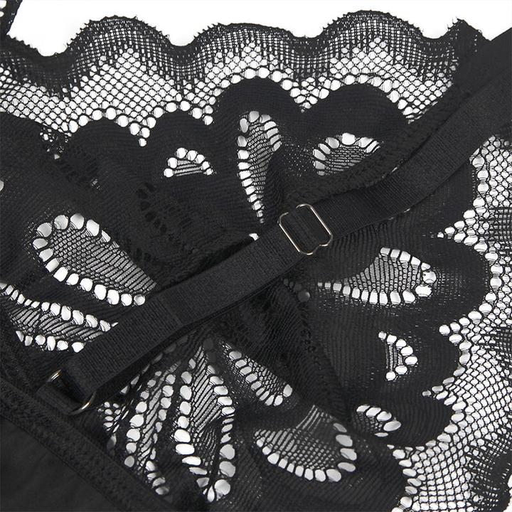 Produktbild Subblime Babydoll Mit Blumenprint Auf Der Brust Schwarz L/Xl (L, XL)