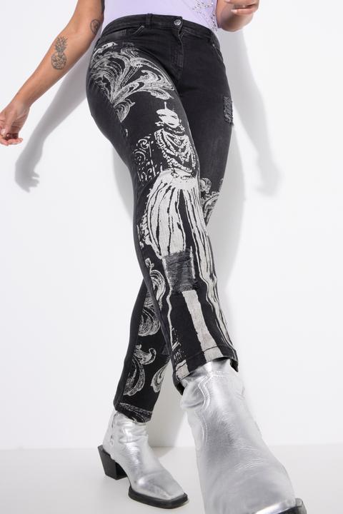 Produktbild Angel of Style Jeans, Slim Fit, Druck vorne, 5-Pocket (56)