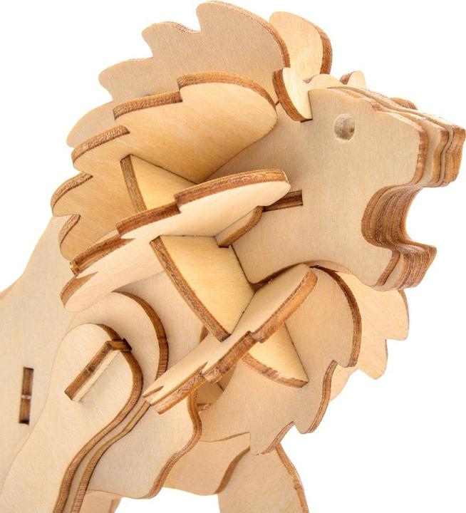 Image du produit Little Story Modèle de puzzle en bois 3D - Lion (34 pièces)