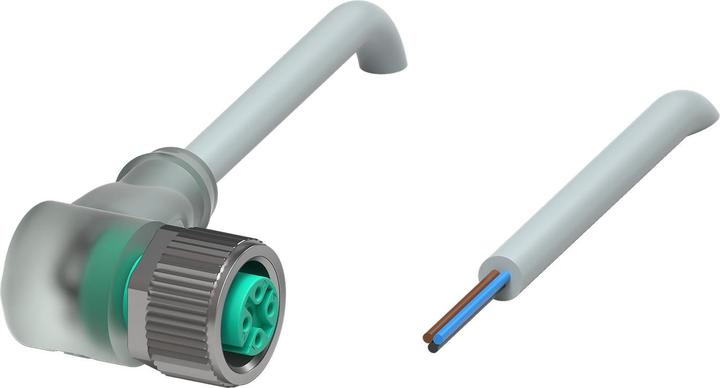 Produktbild Pepperl & Fuchs Pepperl+Fuchs Fabrik Kabeldose,5m,3pol,M12 V1-W-E2-5M-PUR gewinkelt,2LED,PUR Konfektioniertes Sensor