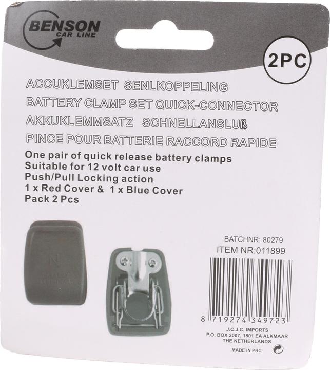 Benson Set morsetti batteria 2 pezzi connettore rapido