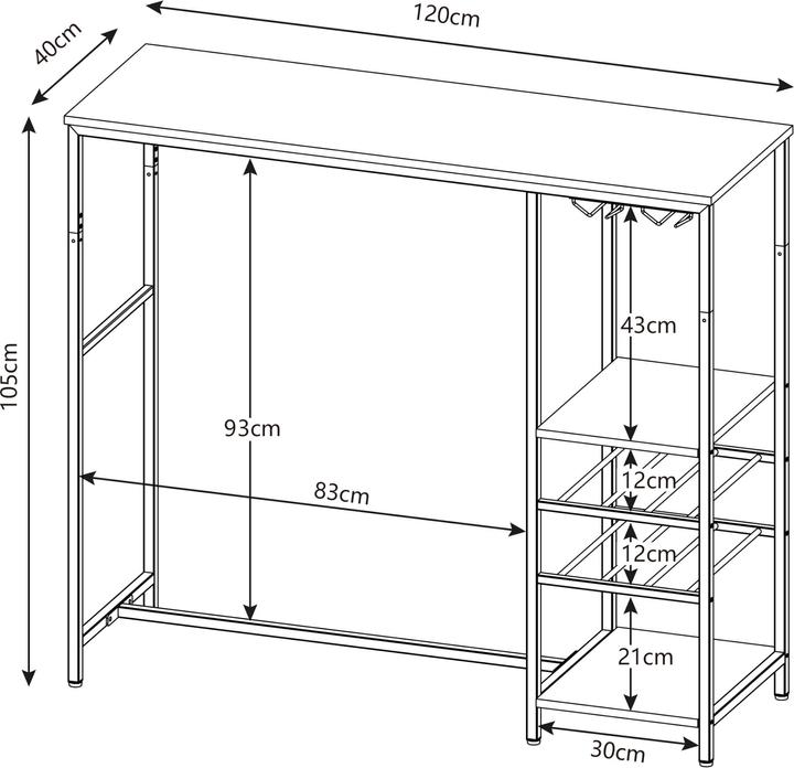 Nährwerte und Zutaten En.Casa Hesel (120 x 40 x 105 cm)