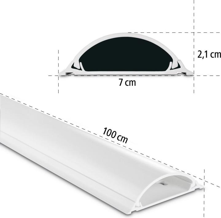 Actual product image Hama PVC cable duct, half round (Duct, 100 cm)