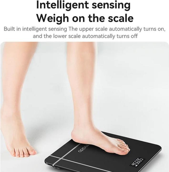 Actual product image Yesido - Digital Scale Body Weight (MG10) - LED Display, Tempered Glass, 5-150kg - Black (150 kg)