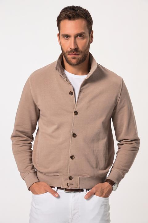 Immagine prodotto JP1880 Giacca di felpa dal look vintage con collo alto e abbottonatura, fino alla tg. 8XL (5XL)