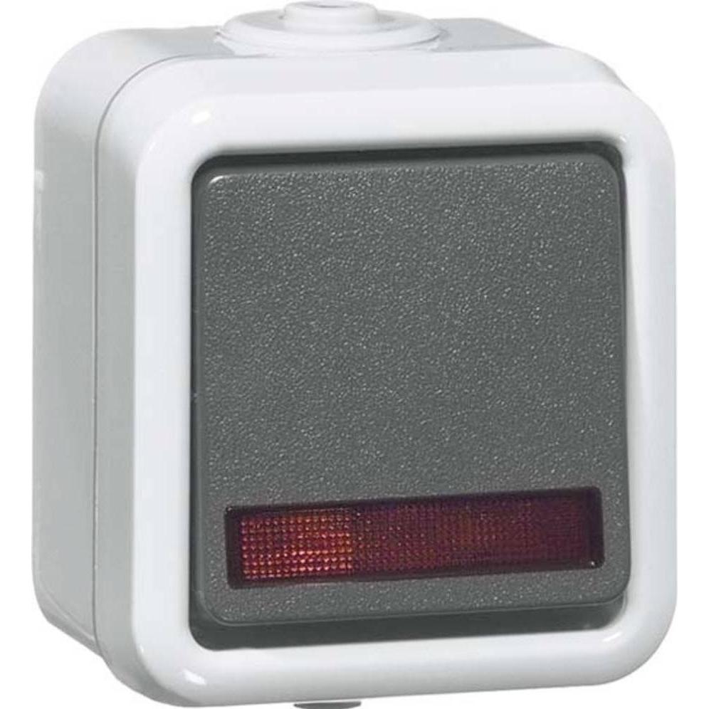 Peha commutatore, Pulsante + Interruttore, Grigio