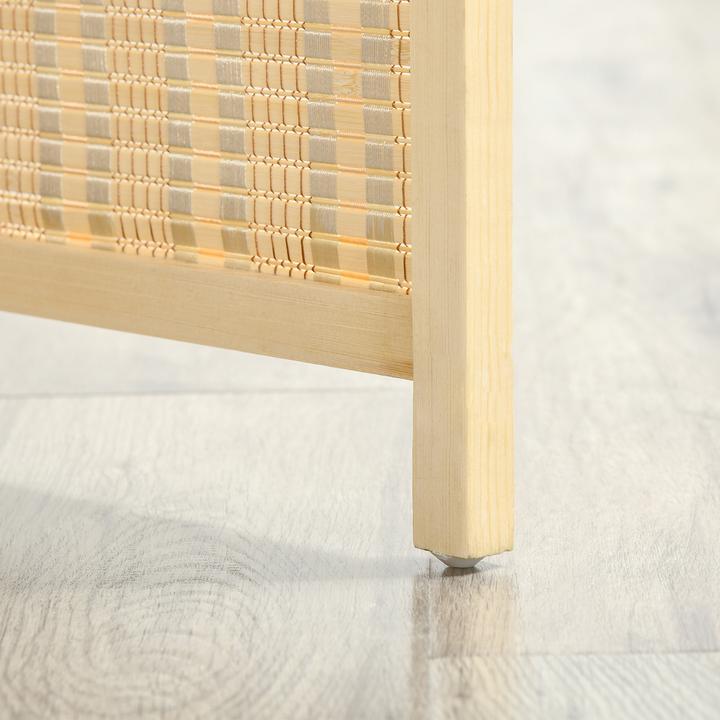 Image du produit Homcom Paravent Bambus, Kiefernholz Naturholz