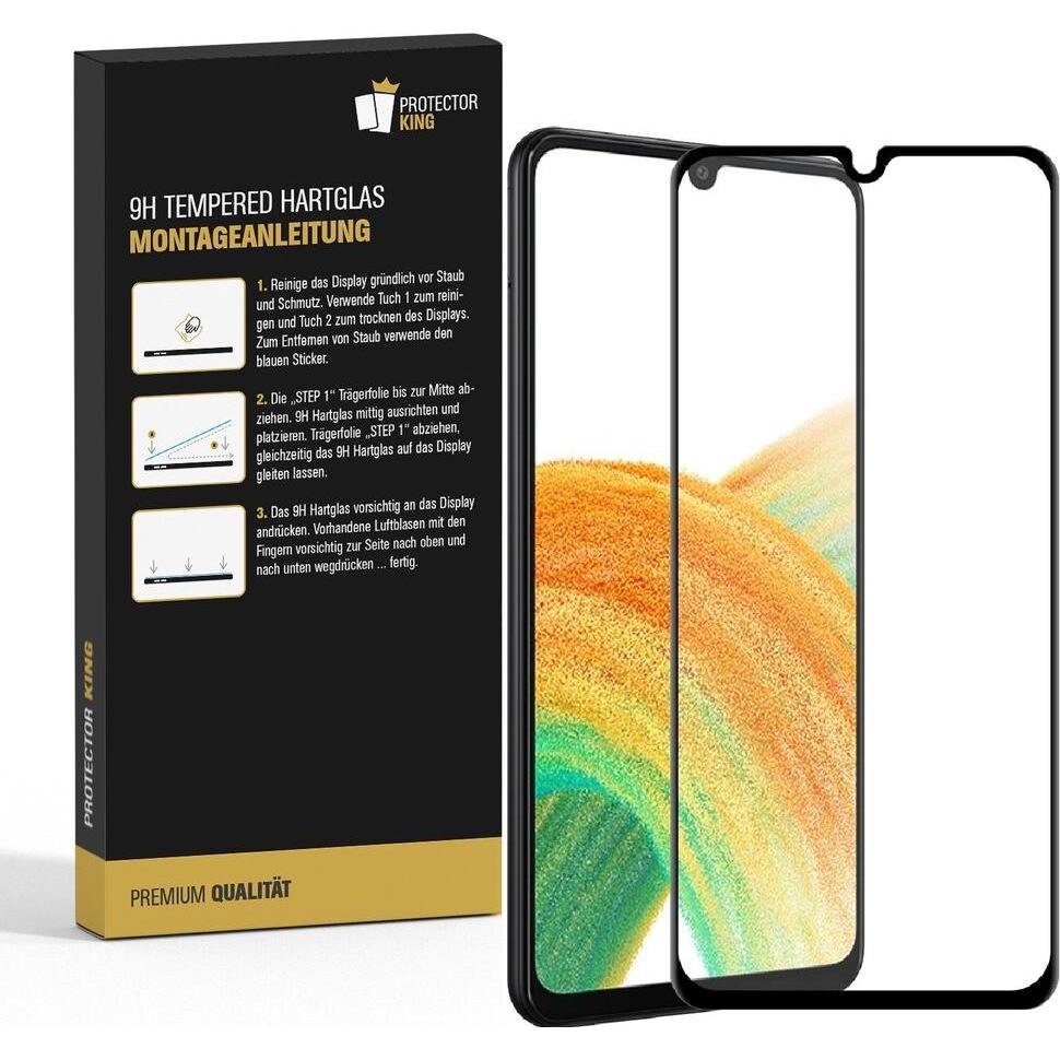 Thumbnail - Protectorking 4x echtes Tempered 9H Panzerhartglas 3D KLAR (4 Stück, Samsung Galaxy A33), Smartphone Schutzfolie