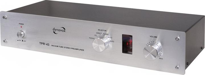 Dynavox Tube preamp TPR43 silver with phono MMMC