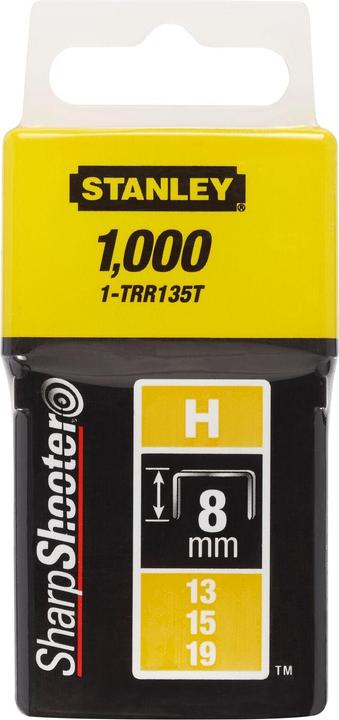 Actual product image Stanley Staples type H 8mm 1000 pcs