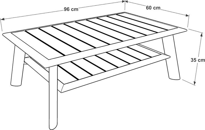 Actual product image Ezeis SPRING Aluminium low table Price for 1 piece (99 cm)
