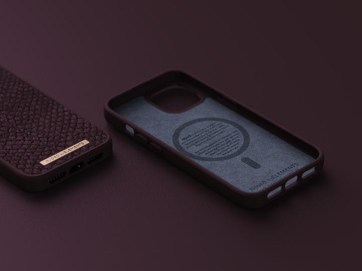 Image du produit Njord Étui rigide Salm.Leather Magsafe orange (Apple iPhone 14)