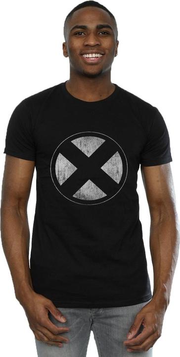 Actual product image X-Man Mens Distressed Emblem Cotton T-Shirt (3XL)