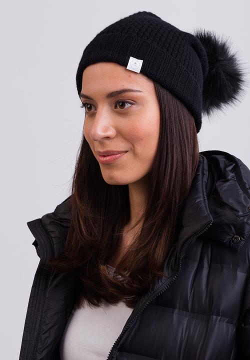 Actual product image Cash-Mere Kaschmir Mütze mit Bommel (One size)