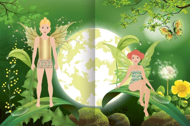 Produktbild Sticker-Anziehpuppen Metallic – Im Feenreich