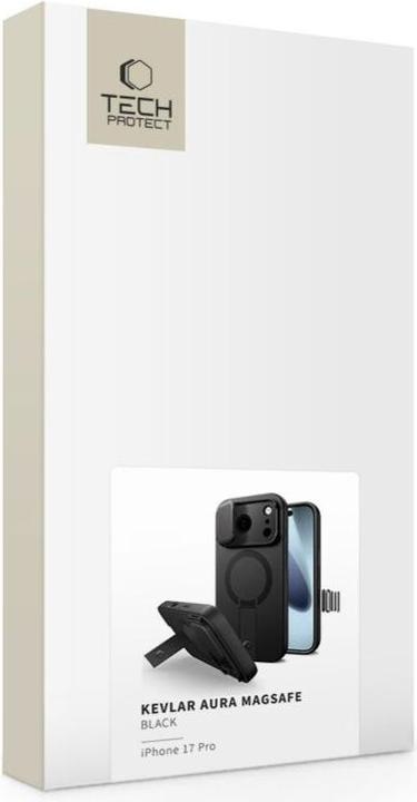 Immagine prodotto Tech-Protect Kevlar Aura MagSafe Case für iPhone 17 Pro - Schwarz (Apple iPhone 17 Pro)