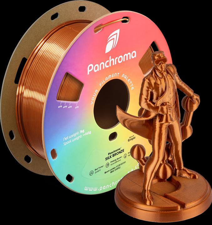 Produktbild Polymaker Panchroma™ PLA Silk (PLA, 1.75 mm, 1000 g, Bronze)