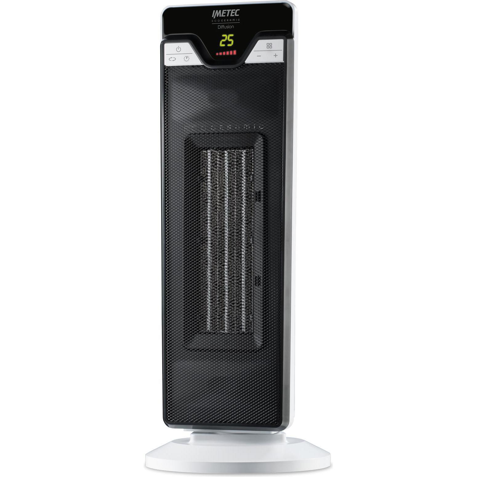 Imetec Diffusion Interno Nero, Bianco 2200 W Riscaldatore ambiente elettrico con ventilatore, Termoventilatore, Bianco, Nero