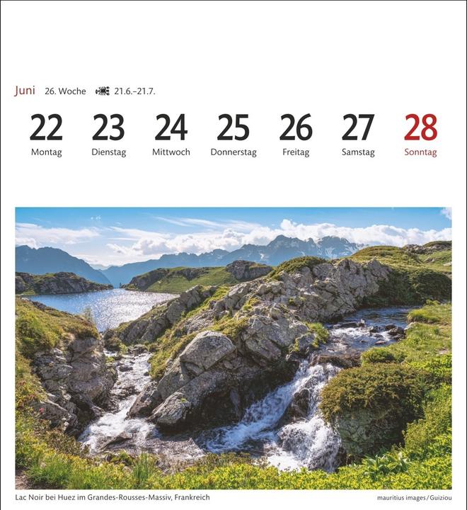 Produktbild Alpen Sehnsuchtskalender 2026 - Wochenkalender mit 53 Postkarten