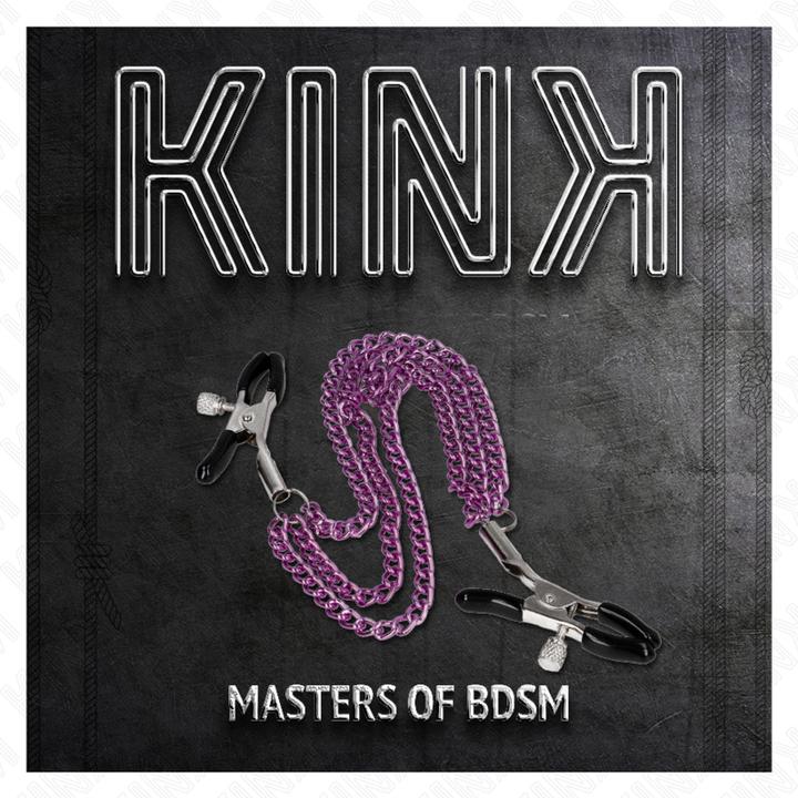 Produktbild Pipedream KINK - NIPPELKLEMMEN MIT 3 KETTEN LILA 20/23/28 CM