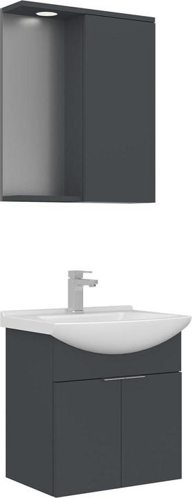 Produktbild Homitis Purus 55 Bathroom Cabinet With Sink & Mirror Set (2 Pieces)