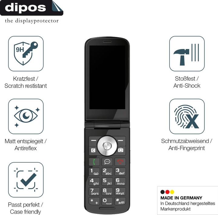 Actual product image Dipos Anti-Shock Screen Protector Matte (1 Piece, Emporia TouchSmart)