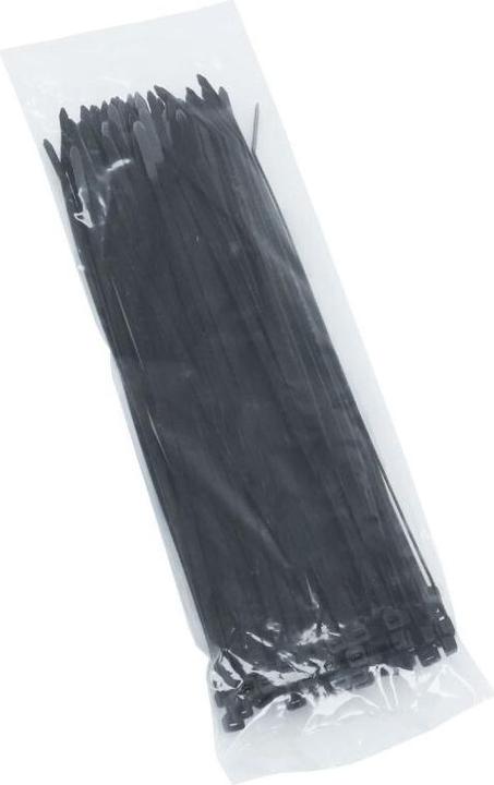 Fascetta 4,8 x 300 mm, stabile ai raggi UV- 100 pezzi - colore nero