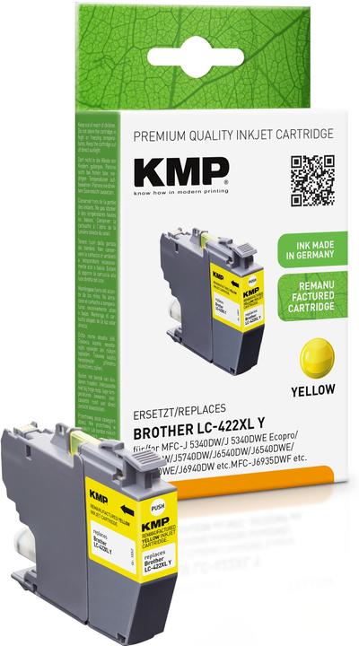 Immagine prodotto KMP Cartuccia Brother MFC-J5340DW LC422XLY giallo 1500S. 20ml rigenerata (Y)