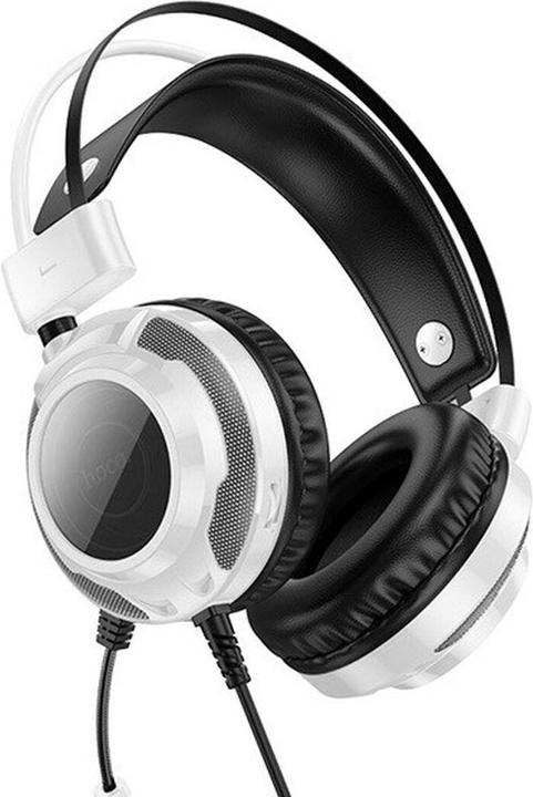 Image du produit Hoco Wired headphones wire headphones USB A + Jack 3,5 mm with microphone gaming W110 2 m white (Filaire)