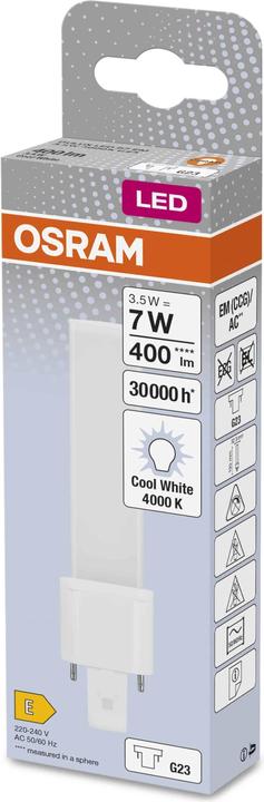 Actual product image Osram Dulux S (G23, 3.50 W, 400 lm, 1 x, E)