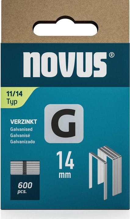 Produktbild Novus Flachdrahtklammern G 11 14mm 600 Stk.