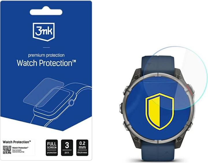 3MK Watch FlexibleGlass Hybridglas für Garmin quatix 8 – 47mm