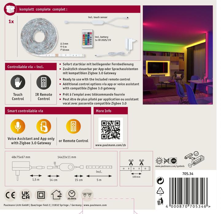 Produktbild Paulmann SimpLED LED Stripe Set (RGB, 500 cm, Indoor)