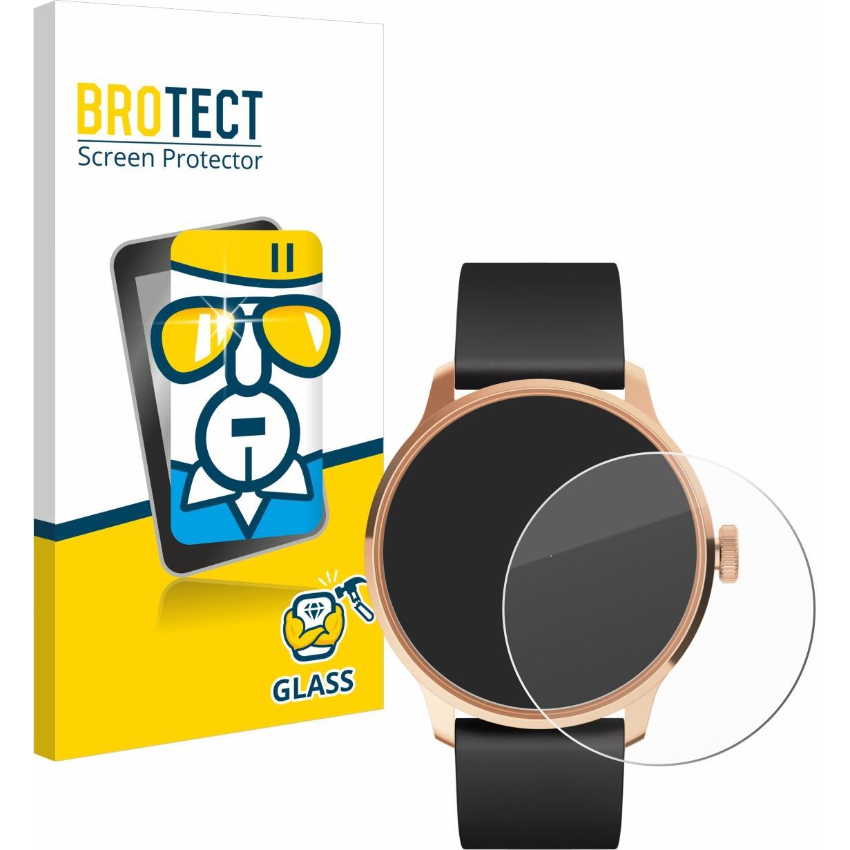 BROTECT Panzerglas Hartglas Displayschutz, Smartwatch Schutzfolie, Transparent