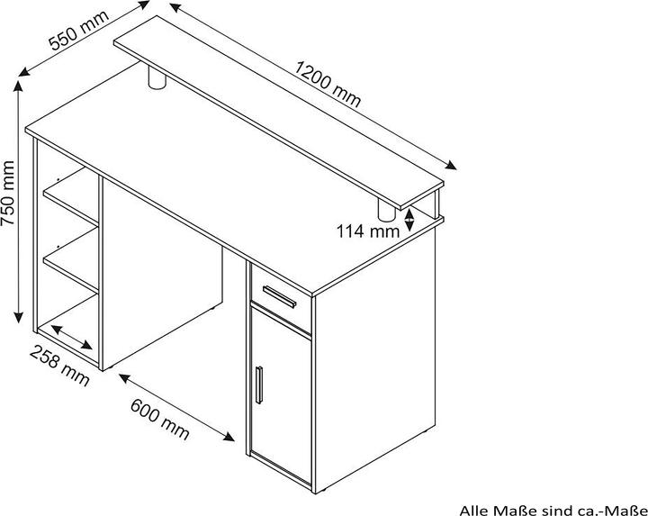 Immagine prodotto ByLiving Diego (120 x 55 x 88 cm)