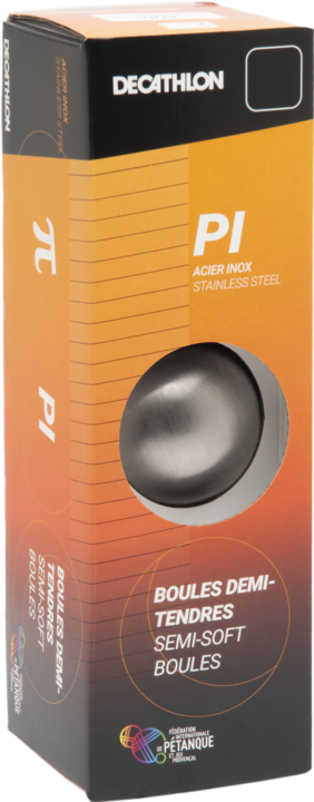 Produktbild Decathlon Boulekugeln halbweich PI Edelstahl Wettkampf ×3 (3 x, 71 mm)