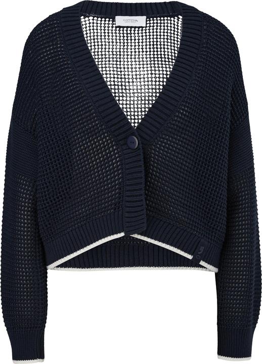 Image du produit Comma Strickjacke Strickjacke mit Lochmuster (L)
