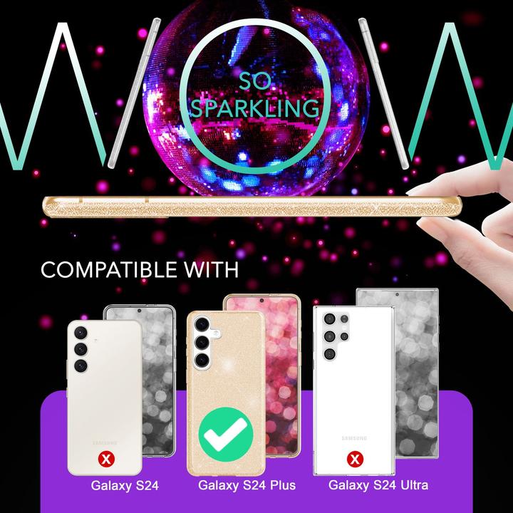 Actual product image Nalia Glitter hybrid cover (Samsung Galaxy S24+)