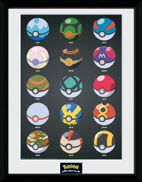 Actual product image GB Eye Pokemon Framed Poster - Pokeballs (30 x 40 cm)