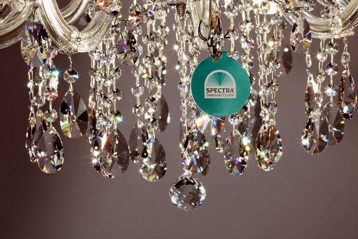 Produktbild TL 18 Arm Kronleuchter Ø75cm mit SPECTRA® Crystal von SWAROVSKI®, silberfarben (75 cm)