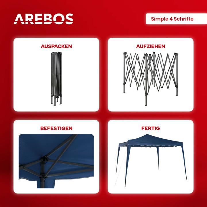 Produktbild Arebos Faltpavillon (300 cm, 300 cm)