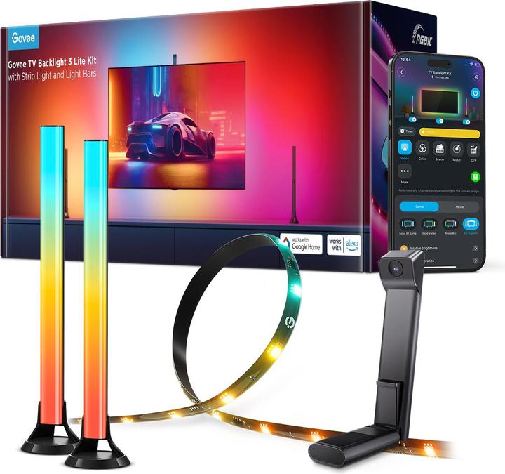 Actual product image Govee Lightbar Backlight Kit 3 (RGBIC, 41 cm, Indoor)