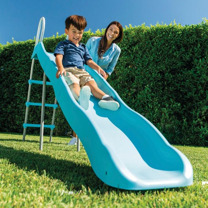 Actual product image Intex EIGHT-FOOT FREESTANDING SLIDE Measurement: 251cmX84cmX147cm, Item Number 44107