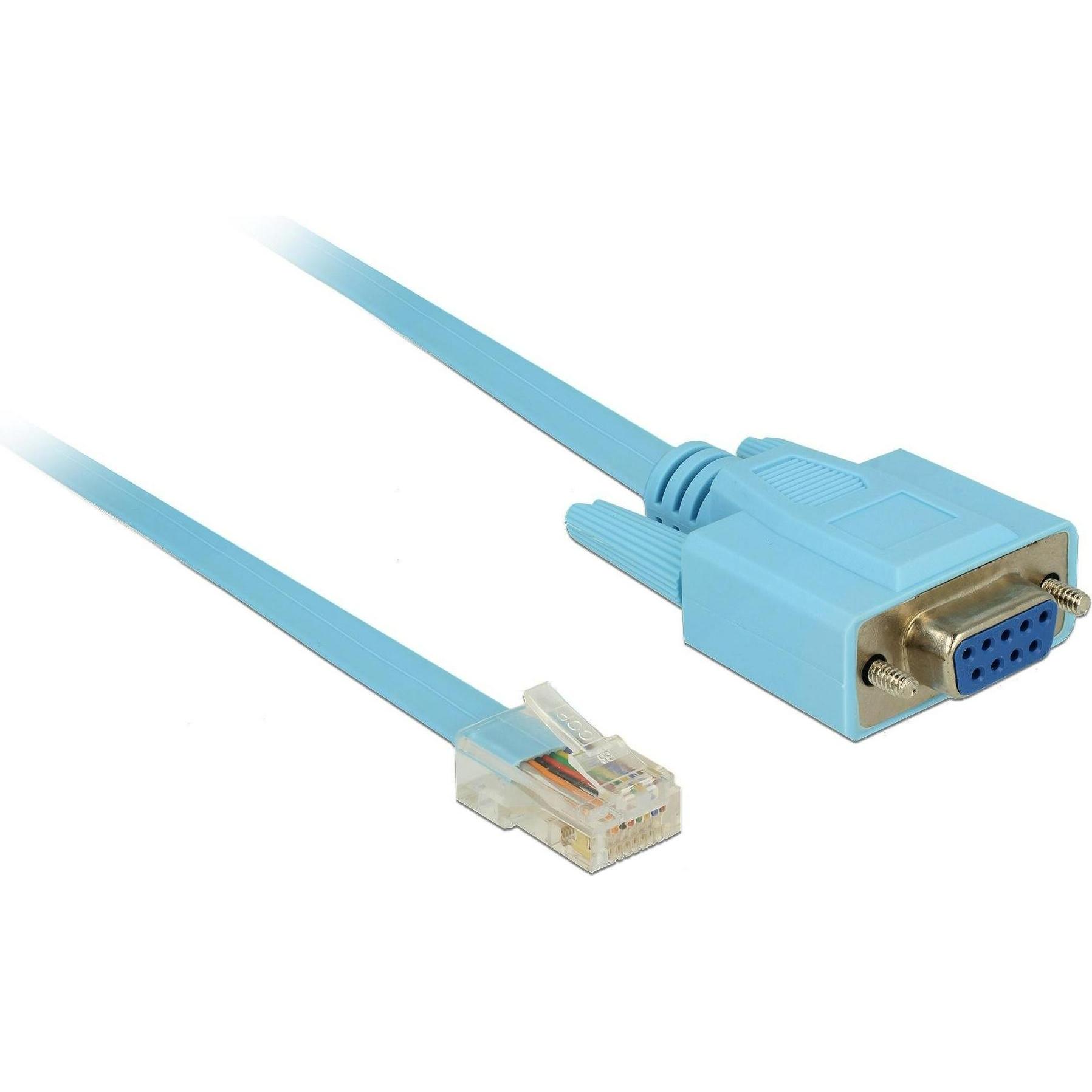 Thumbnail - Delock RS-232 zu RJ-45 Konsolenkabel (1 m, Flachbandkabel), Schnittstellenkabel
